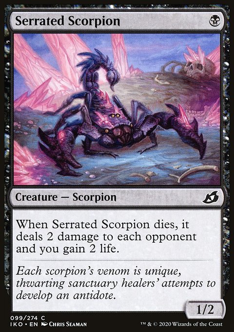Serrated Scorpion, Ikoria: Lair of Behemoths #99, Magic: The Gathering card