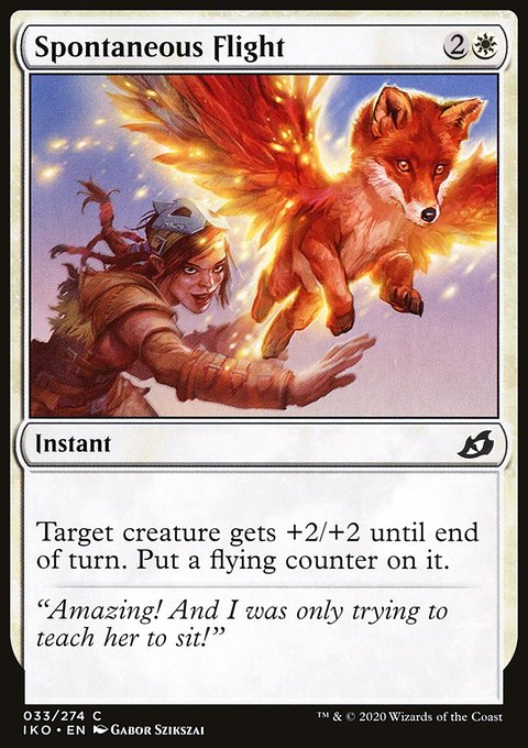Spontaneous Flight, Ikoria: Lair of Behemoths #33, Magic: The Gathering card