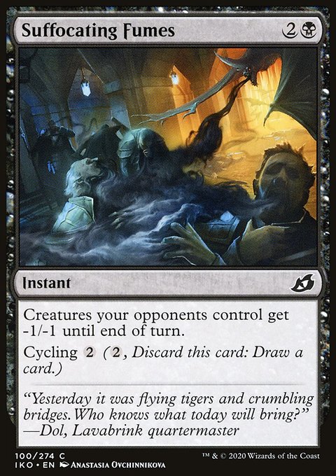 Suffocating Fumes, Ikoria: Lair of Behemoths #100, Magic: The Gathering card