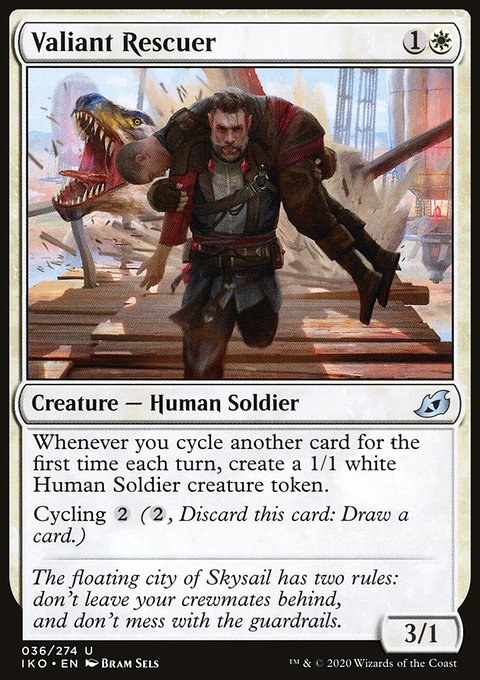 Valiant Rescuer, Ikoria: Lair of Behemoths #36, Magic: The Gathering card