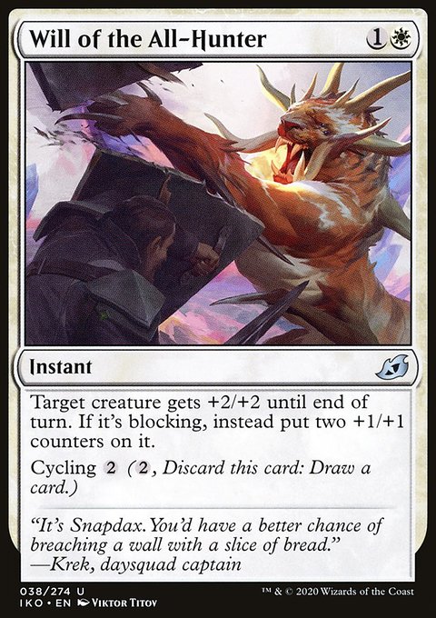 Will of the All-Hunter, Ikoria: Lair of Behemoths #38, Magic: The Gathering card