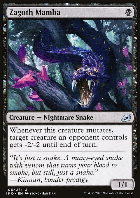 Zagoth Mamba, Ikoria: Lair of Behemoths #106, Magic: The Gathering card