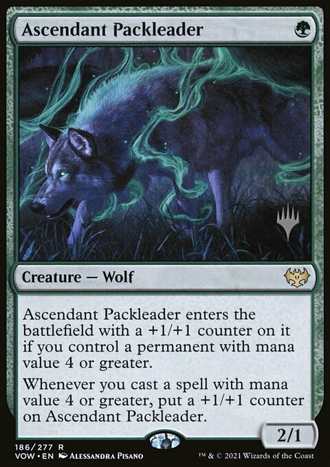 Ascendant Packleader, Innistrad: Crimson Vow Promos #186p, Magic: The Gathering card