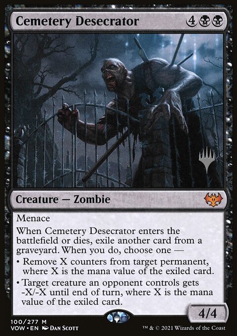 Cemetery Desecrator, Innistrad: Crimson Vow Promos #100p, Magic: The Gathering card
