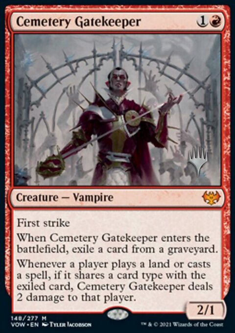 Cemetery Gatekeeper, Innistrad: Crimson Vow Promos #148p, Magic: The Gathering card