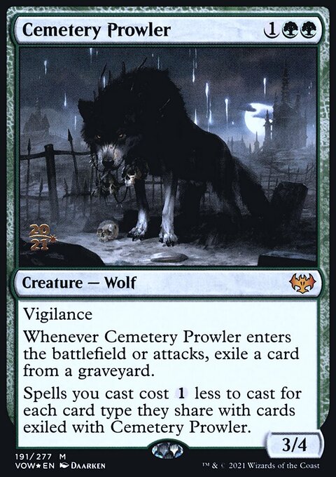 Cemetery Prowler, Innistrad: Crimson Vow Promos #191s, Magic: The Gathering card