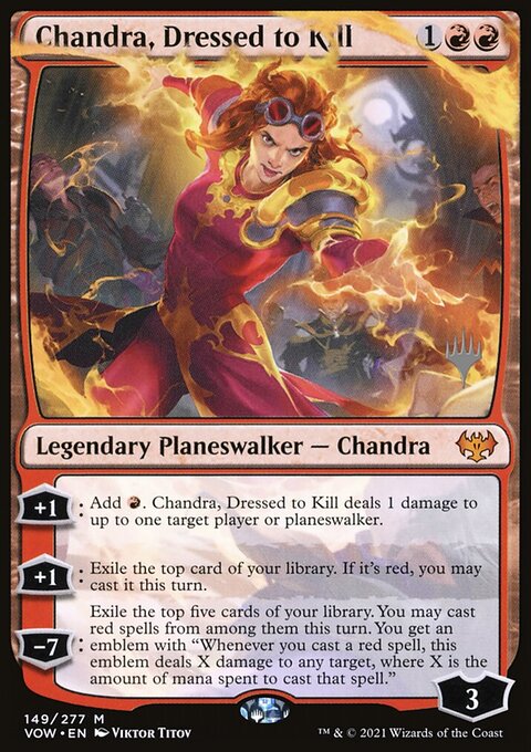 Chandra, Dressed to Kill, Innistrad: Crimson Vow Promos #149p, Magic: The Gathering card