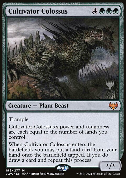 Cultivator Colossus, Innistrad: Crimson Vow Promos #195p, Magic: The Gathering card