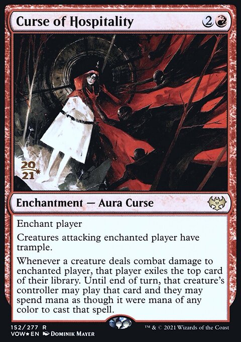 Curse of Hospitality, Innistrad: Crimson Vow Promos #152s, Magic: The Gathering card