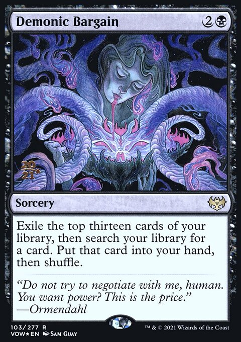 Demonic Bargain, Innistrad: Crimson Vow Promos #103s, Magic: The Gathering card