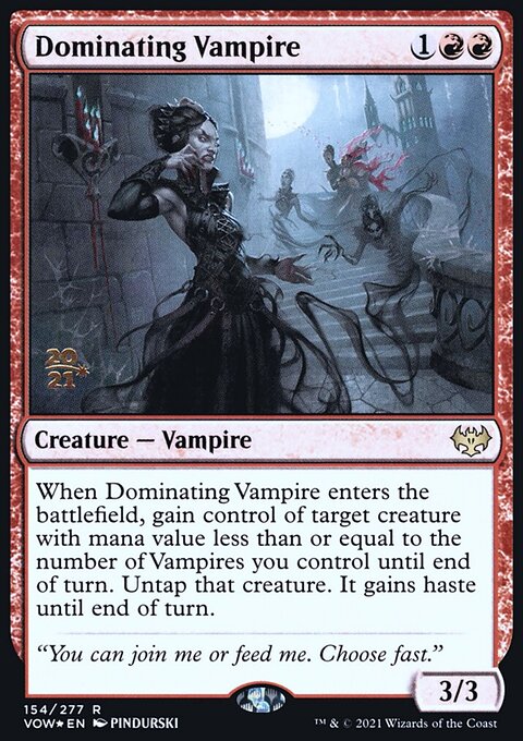 Dominating Vampire, Innistrad: Crimson Vow Promos #154s, Magic: The Gathering card