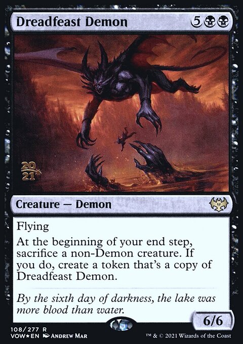 Dreadfeast Demon, Innistrad: Crimson Vow Promos #108s, Magic: The Gathering card
