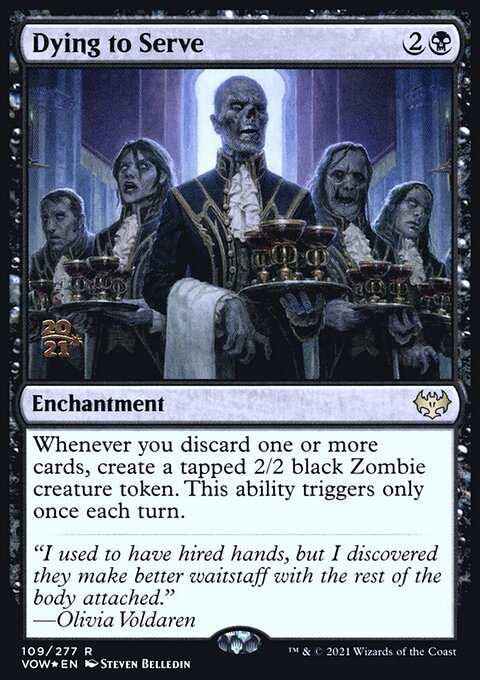 Dying to Serve, Innistrad: Crimson Vow Promos #109s, Magic: The Gathering card