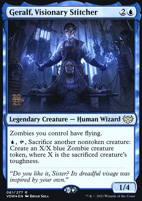 Geralf, Visionary Stitcher, Innistrad: Crimson Vow Promos #61s, Magic: The Gathering card