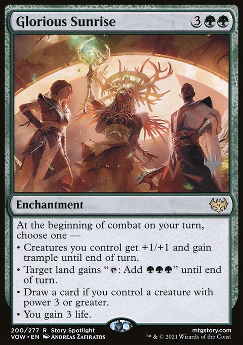 Glorious Sunrise, Innistrad: Crimson Vow Promos #200p, Magic: The Gathering card