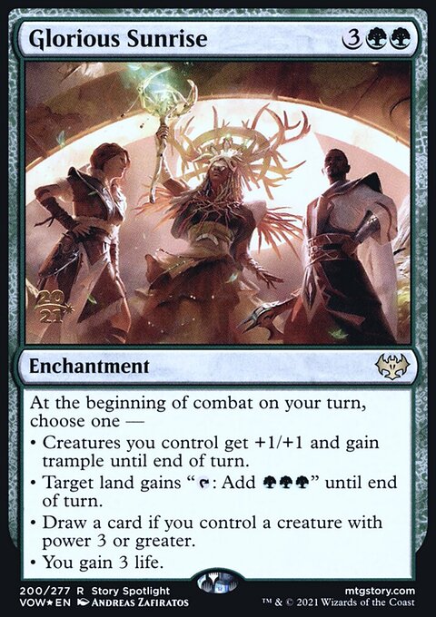 Glorious Sunrise, Innistrad: Crimson Vow Promos #200s, Magic: The Gathering card