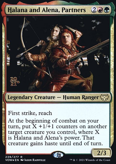 Halana and Alena, Partners, Innistrad: Crimson Vow Promos #239s, Magic: The Gathering card