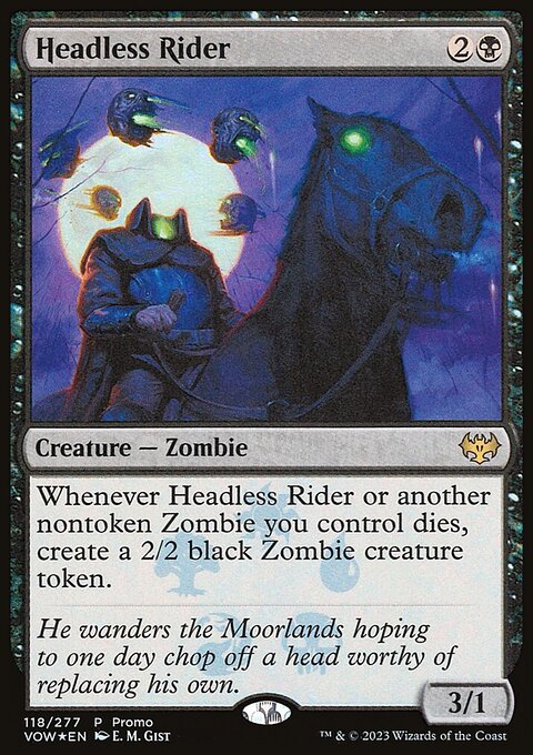 Headless Rider, Innistrad: Crimson Vow Promos #118★, Magic: The Gathering card