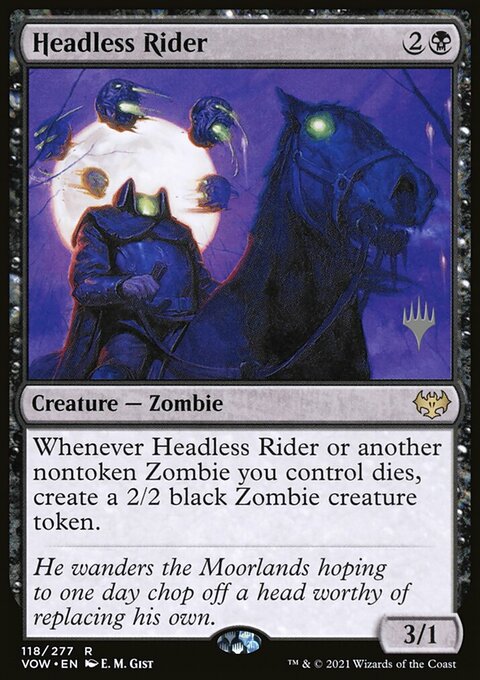 Headless Rider, Innistrad: Crimson Vow Promos #118p, Magic: The Gathering card
