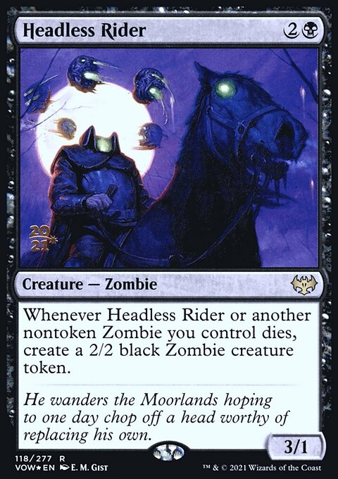 Headless Rider, Innistrad: Crimson Vow Promos #118s, Magic: The Gathering card