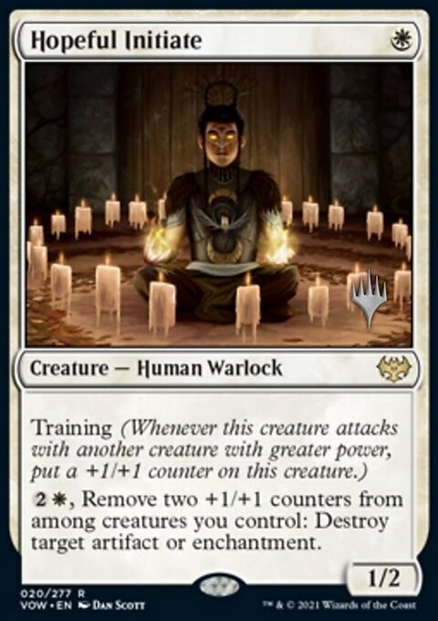 Hopeful Initiate, Innistrad: Crimson Vow Promos #20p, Magic: The Gathering card