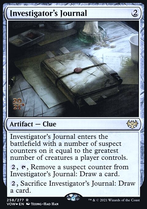 Investigator's Journal, Innistrad: Crimson Vow Promos #258s, Magic: The Gathering card