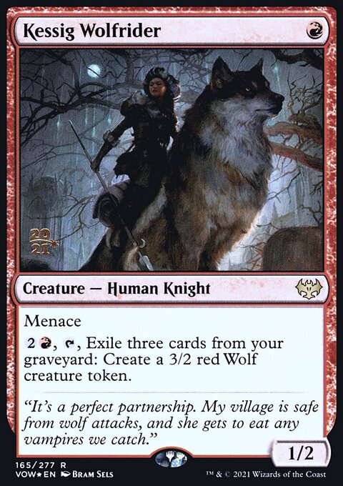 Kessig Wolfrider, Innistrad: Crimson Vow Promos #165s, Magic: The Gathering card