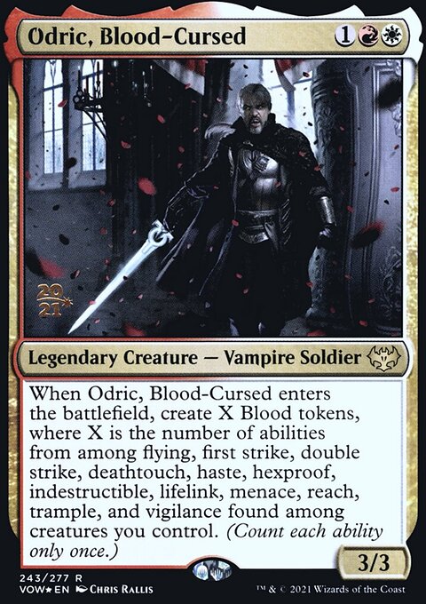 Odric, Blood-Cursed, Innistrad: Crimson Vow Promos #243s, Magic: The Gathering card