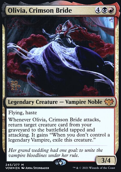 Olivia, Crimson Bride, Innistrad: Crimson Vow Promos #245s, Magic: The Gathering card
