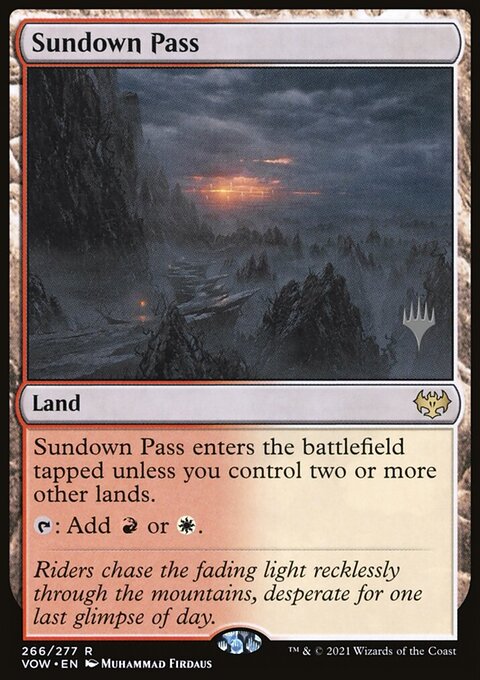 Sundown Pass, Innistrad: Crimson Vow Promos #266p, Magic: The Gathering card