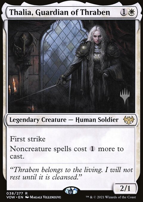 Thalia, Guardian of Thraben, Innistrad: Crimson Vow Promos #38p, Magic: The Gathering card
