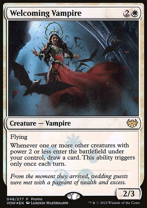Welcoming Vampire, Innistrad: Crimson Vow Promos #46★, Magic: The Gathering card