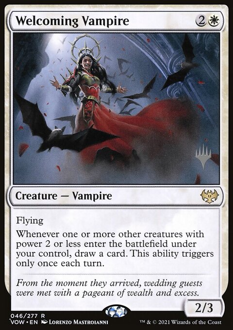 Welcoming Vampire, Innistrad: Crimson Vow Promos #46p, Magic: The Gathering card