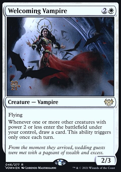 Welcoming Vampire, Innistrad: Crimson Vow Promos #46s, Magic: The Gathering card