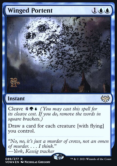 Winged Portent, Innistrad: Crimson Vow Promos #89s, Magic: The Gathering card