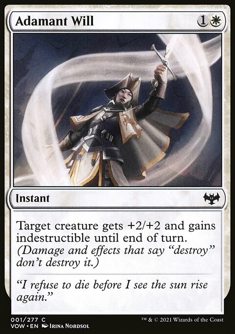 Adamant Will, Innistrad: Crimson Vow #1, Magic: The Gathering card