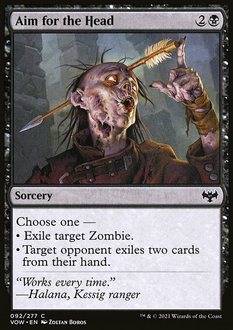 Aim for the Head, Innistrad: Crimson Vow #92, Magic: The Gathering card