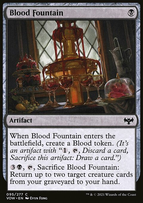 Blood Fountain, Innistrad: Crimson Vow #95, Magic: The Gathering card