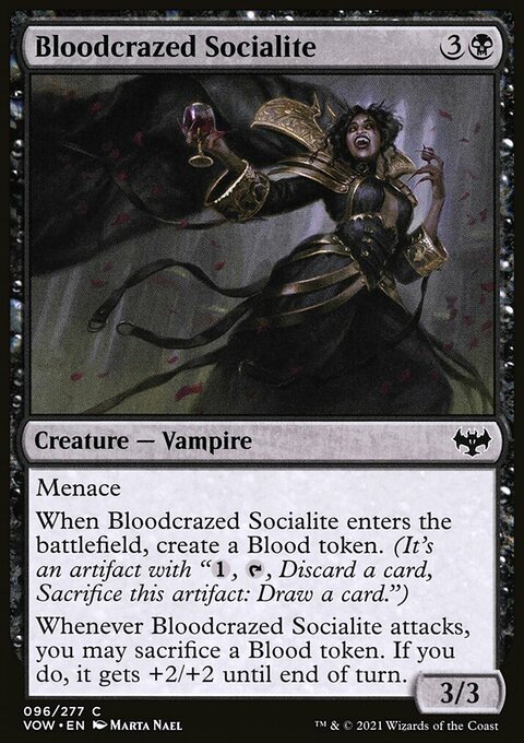 Bloodcrazed Socialite, Innistrad: Crimson Vow #96, Magic: The Gathering card