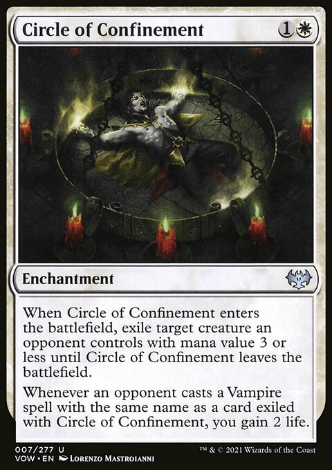 Circle of Confinement, Innistrad: Crimson Vow #7, Magic: The Gathering card