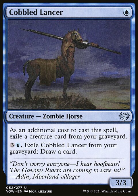Cobbled Lancer, Innistrad: Crimson Vow #52, Magic: The Gathering card