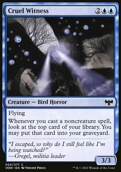 Cruel Witness, Innistrad: Crimson Vow #55, Magic: The Gathering card