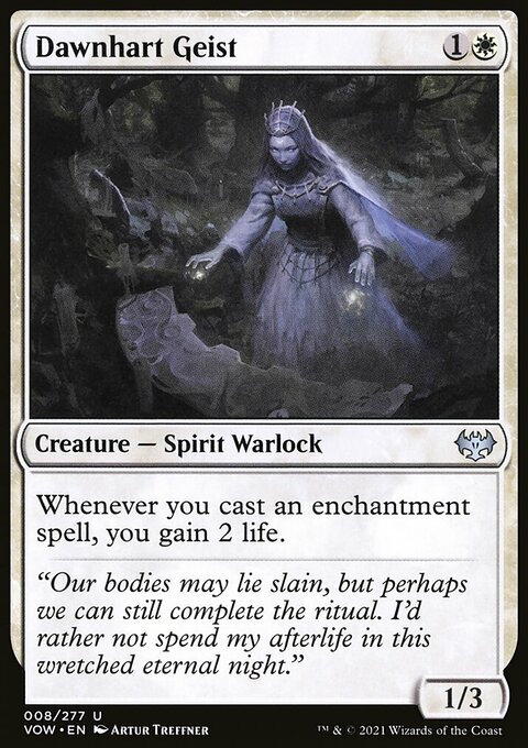 Dawnhart Geist, Innistrad: Crimson Vow #8, Magic: The Gathering card