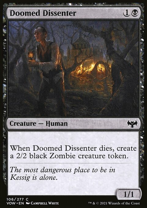 Doomed Dissenter, Innistrad: Crimson Vow #106, Magic: The Gathering card