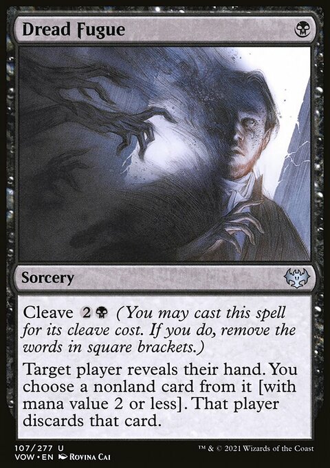 Dread Fugue, Innistrad: Crimson Vow #107, Magic: The Gathering card
