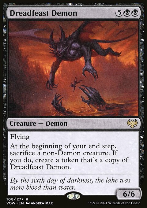 Dreadfeast Demon, Innistrad: Crimson Vow #108, Magic: The Gathering card