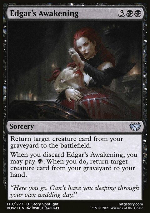 Edgar's Awakening, Innistrad: Crimson Vow #110, Magic: The Gathering card