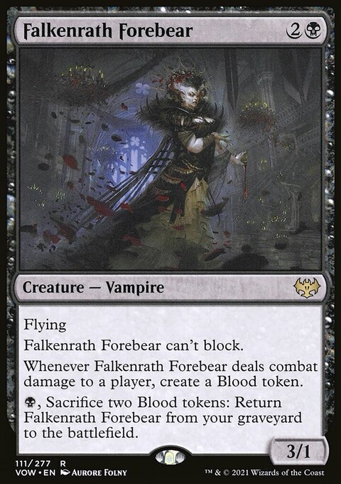 Falkenrath Forebear, Innistrad: Crimson Vow #111, Magic: The Gathering card