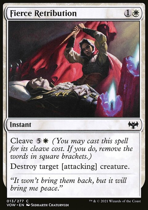 Fierce Retribution, Innistrad: Crimson Vow #13, Magic: The Gathering card