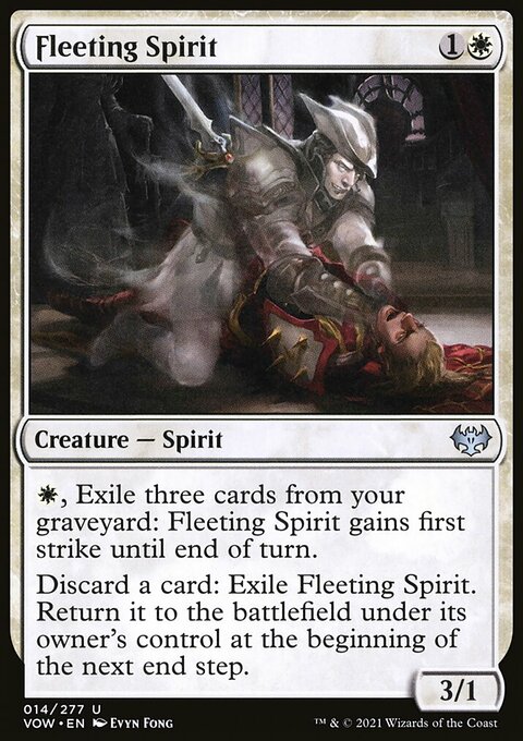 Fleeting Spirit, Innistrad: Crimson Vow #14, Magic: The Gathering card